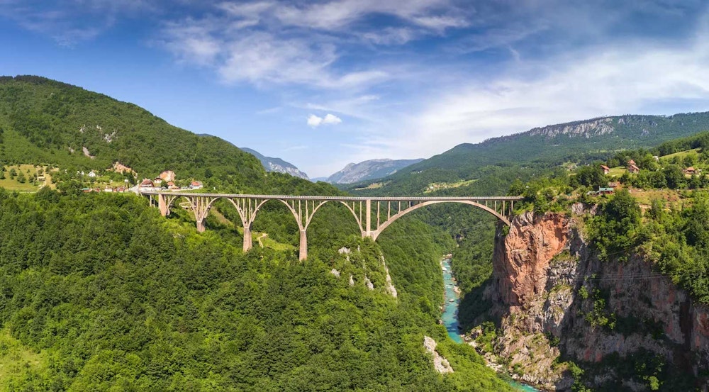 Tara River Canyon bridge in Montenegro