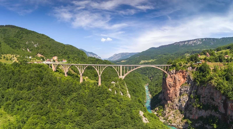 Tara River Canyon bridge in Montenegro