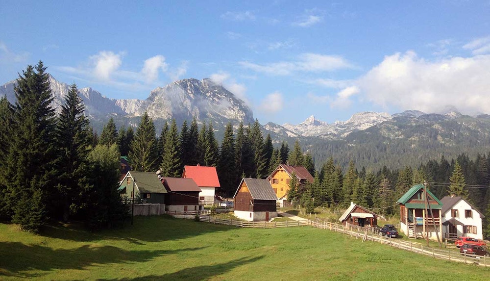 Žabljak with Durmitor mountains in Montenegro
