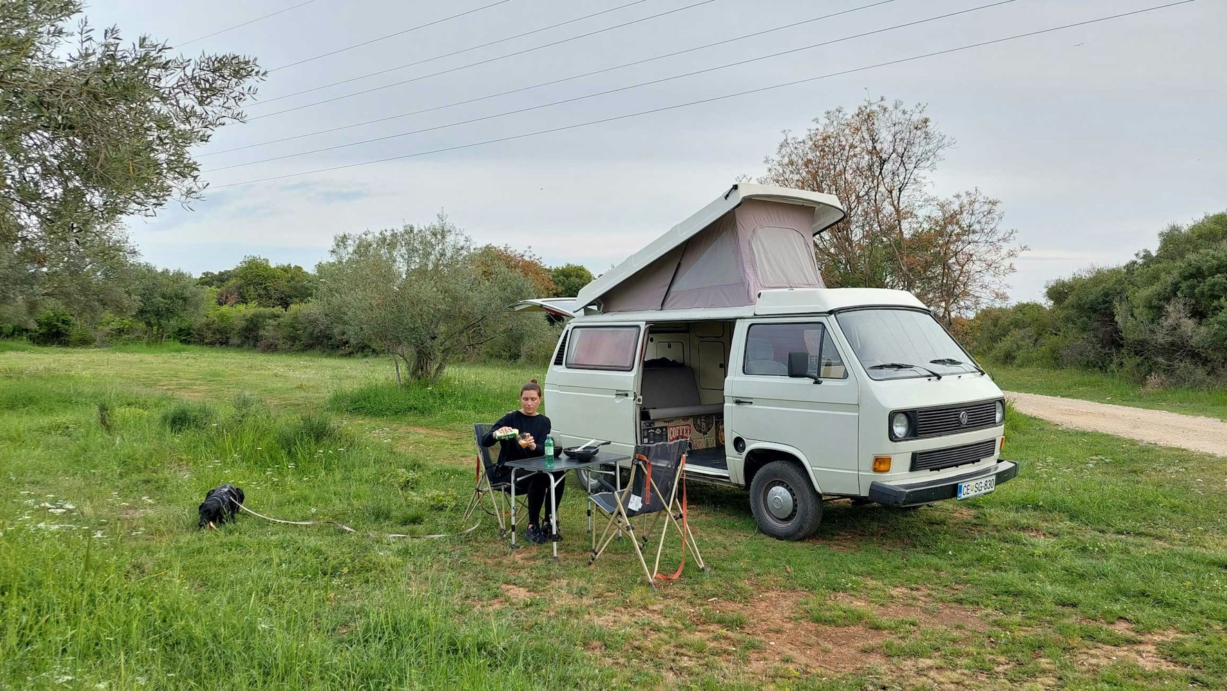 VW T3 Camper van from Balkan Campers on a road trip in Istria, Croatia