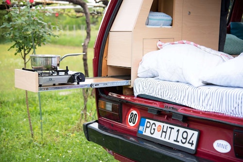Kitchen Box in VW T3 Campervan from Balkan Campers