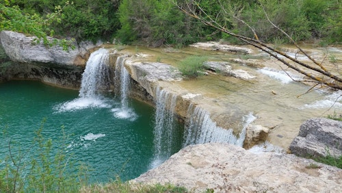Beautiful waterfalls seen on a road trip to Istria, Croatia