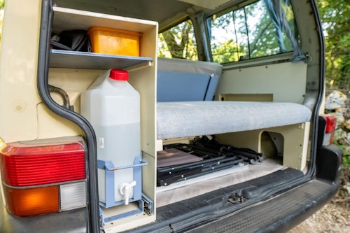 Water Tank in VW T4 Camper van from Balkan Campers in Labin, Croatia