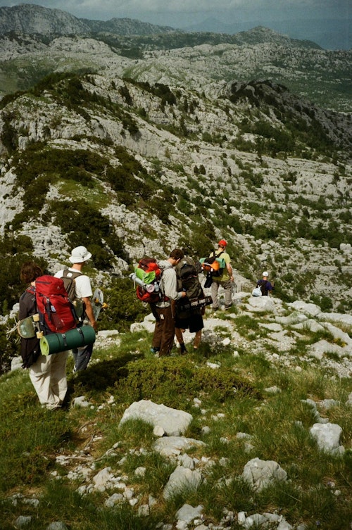 Balkan Campers customers hiking in Lovćen National Park, Montenegro