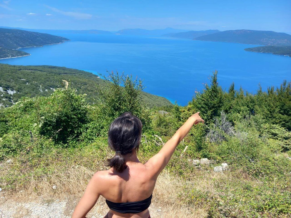 Beautiful view of Lošinj Archipelago from Balkan Camper van
