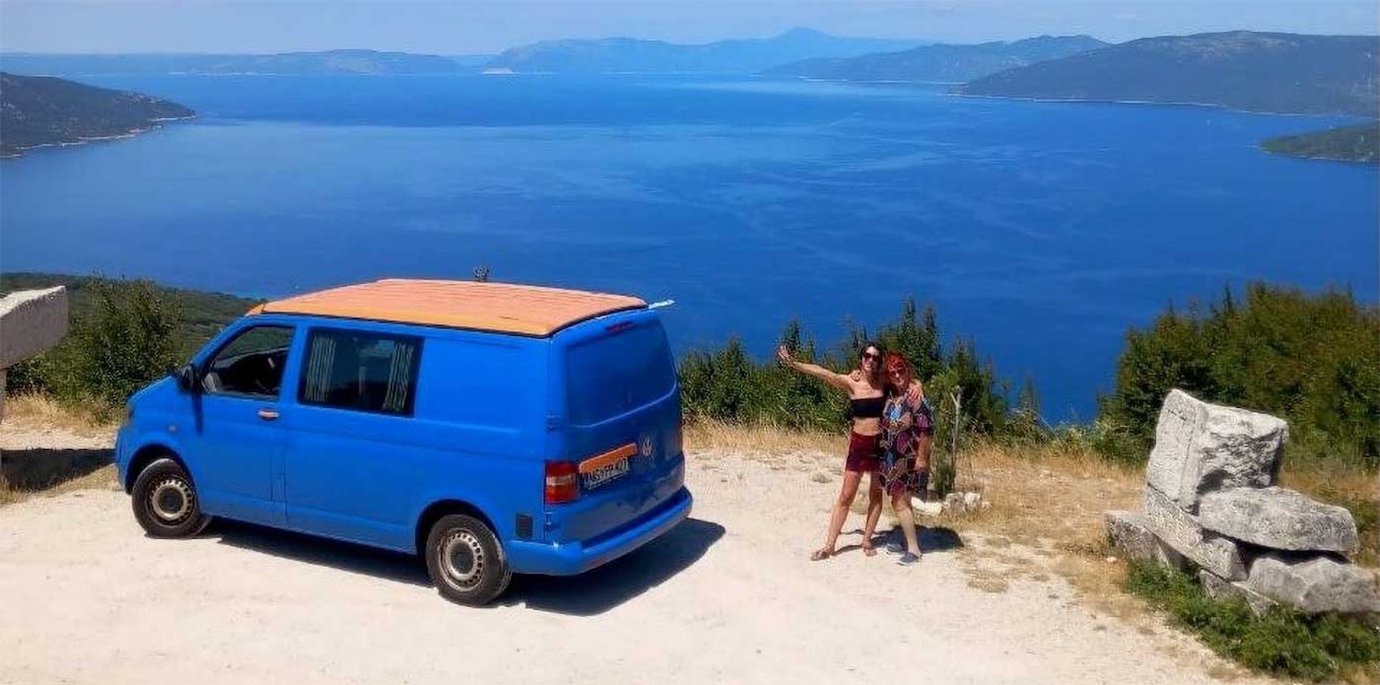Balkan Campers customers with VW T5 Campervan