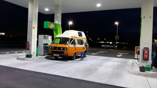 Balkan campers customers on a road trip to east Slovenia