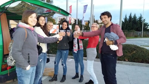 Balkan campers happy customers in Ljubljana, Slovenia