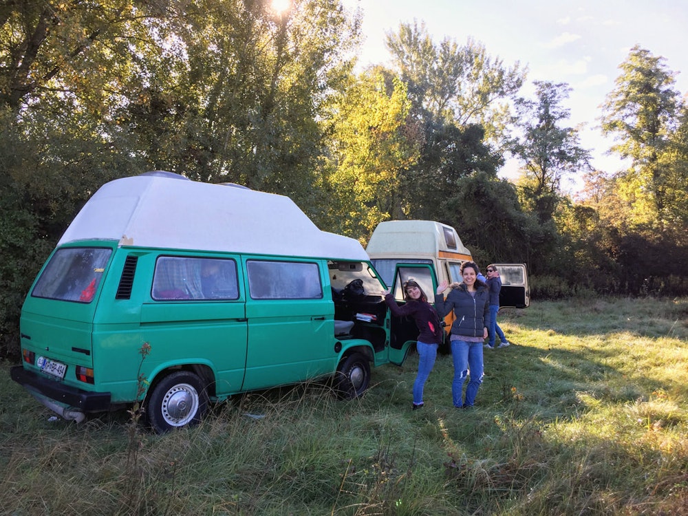 Balkan campers customers free camping in East Slovenia