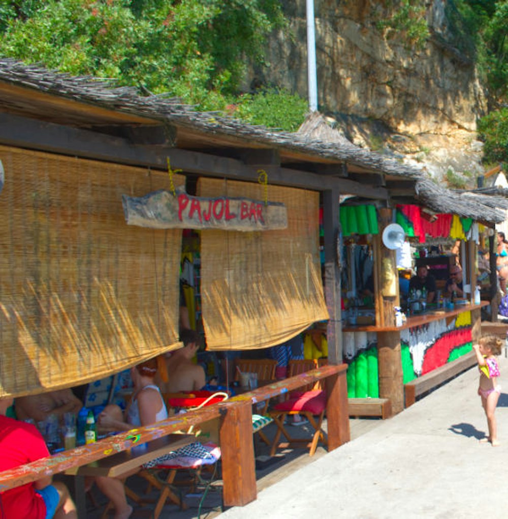 Beach bar in Rijeka, Croatia