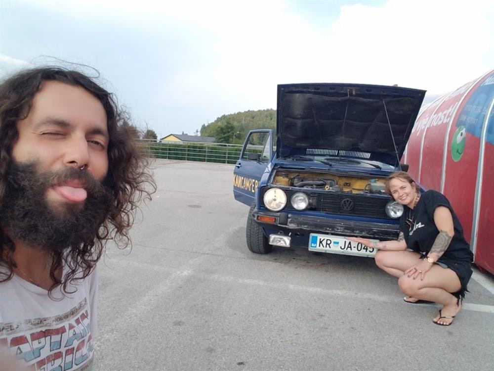 Balkan campers customers on Croatia road trip with Golf 1 Vučko