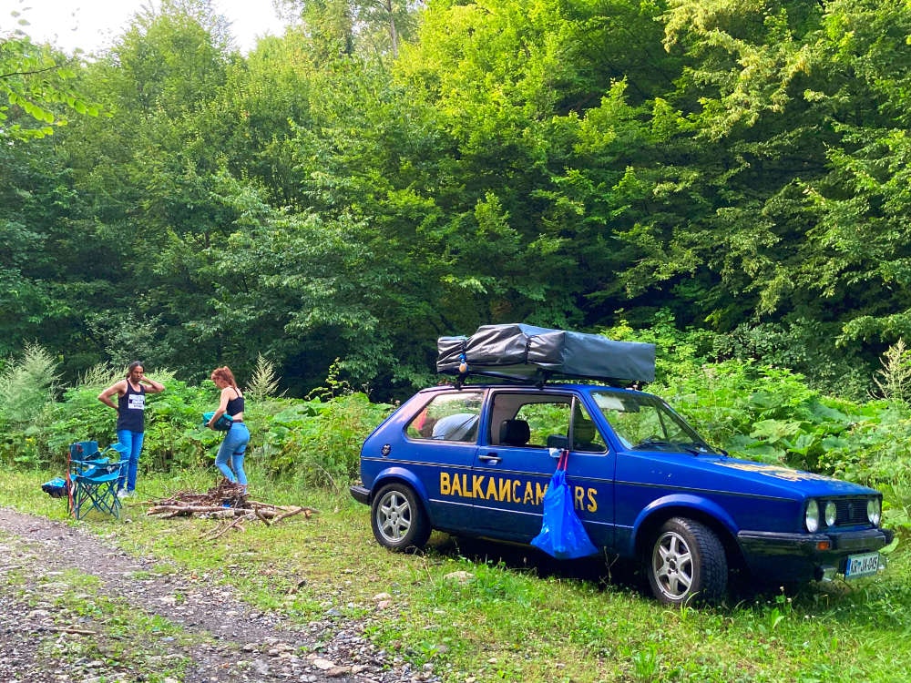 Balkan Campers customers van camping in Zagreb, Croatia