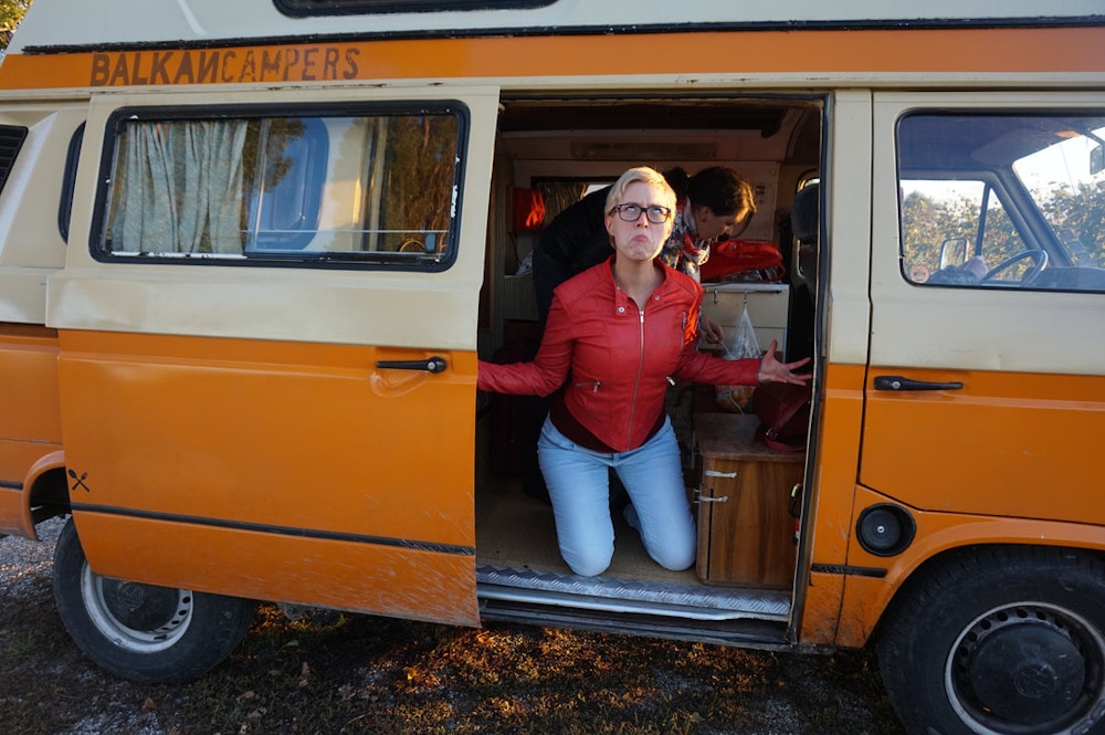 Road trip to eastern Slovenia with two VW T3 camper van from Balkan Campers