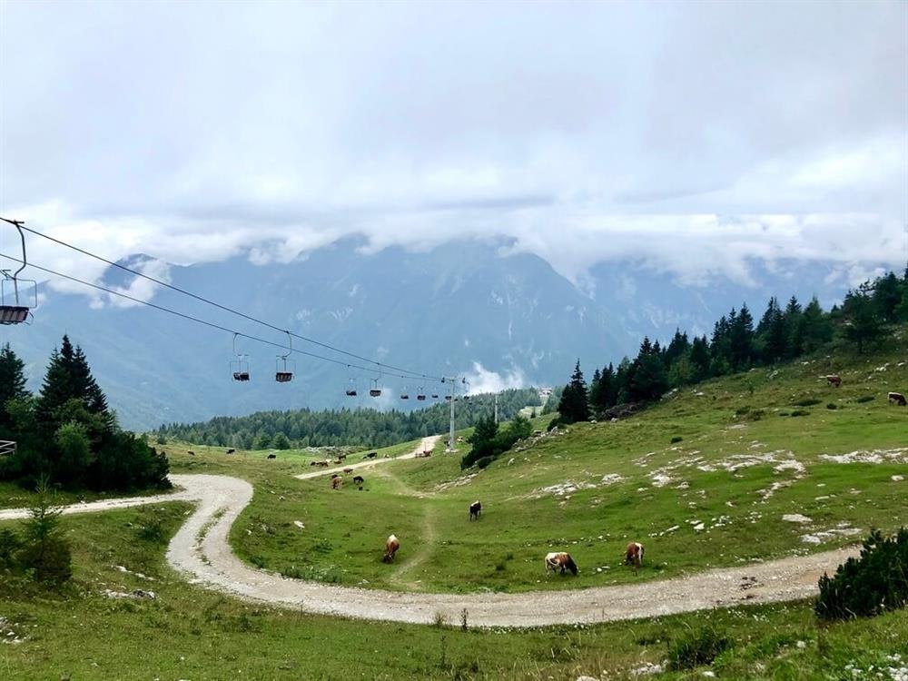 Balkan Campers customers visiting Velika Planina, Slovenia