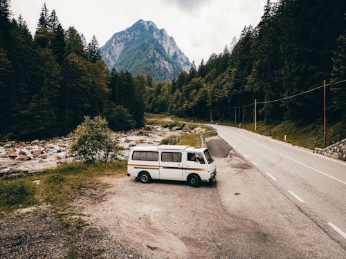 Nissan Datsun from Balkan Campers in Dolomites, Italy