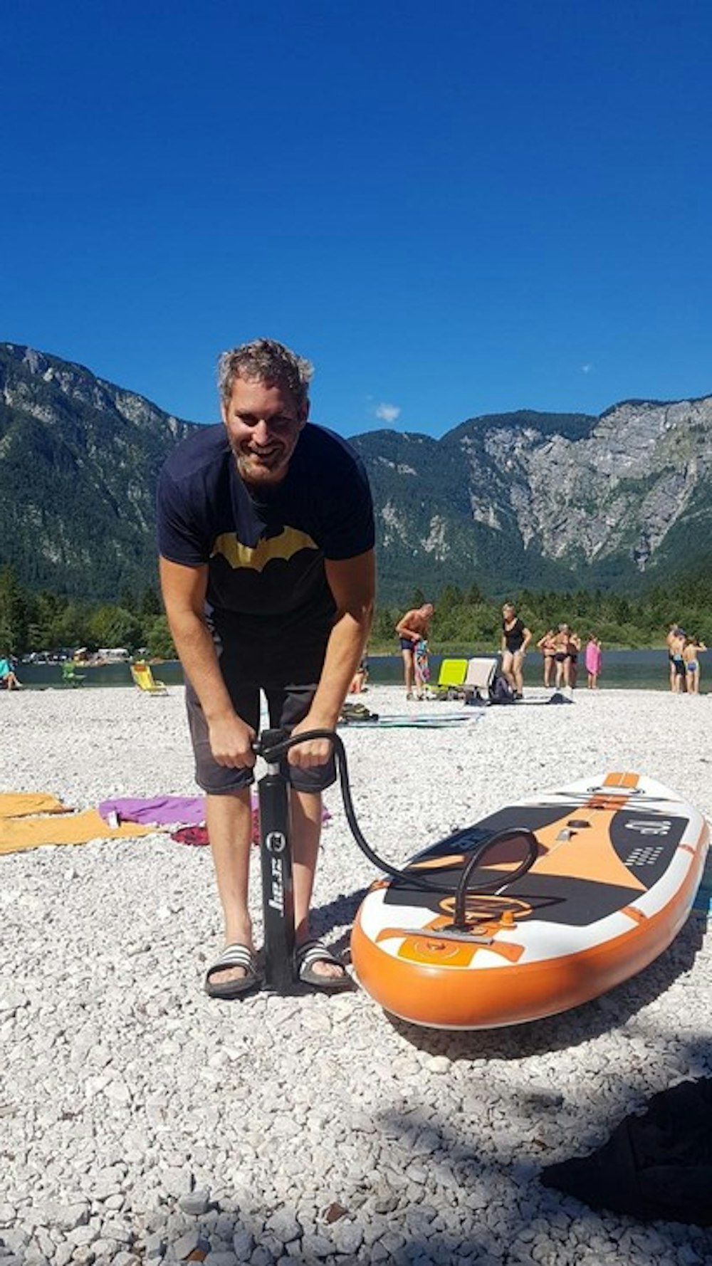 Beach on Bohinj Lake, Slovenia