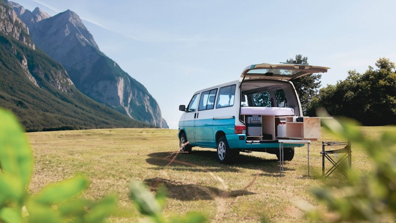 VW T4 Camper van Una in Triglav National Park, Slovenia