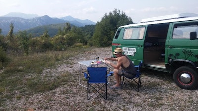 Balkan Campers customers free camping in Croatia