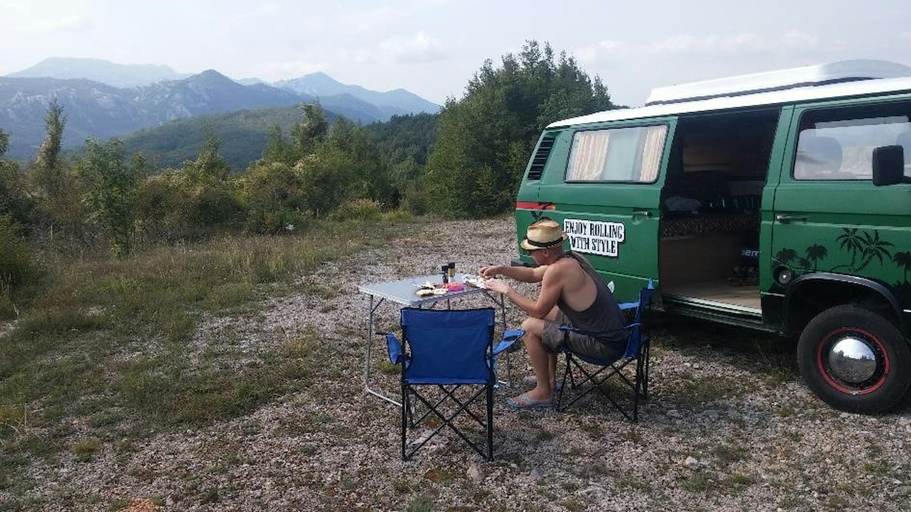 Balkan Campers customers free camping in Croatia