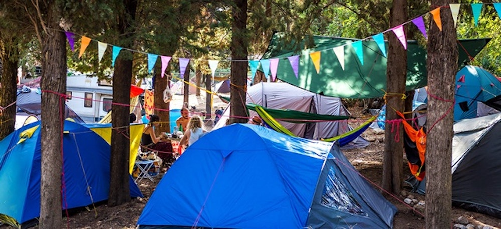 Balkan Campers customers camping on Vis Island, Croatia
