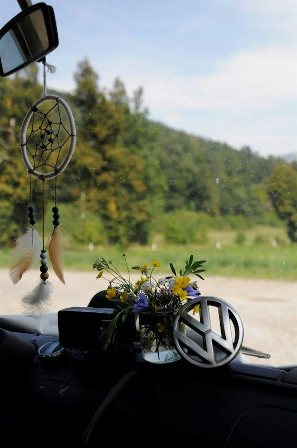 Retro VW Bus from Balkan Campers - front window