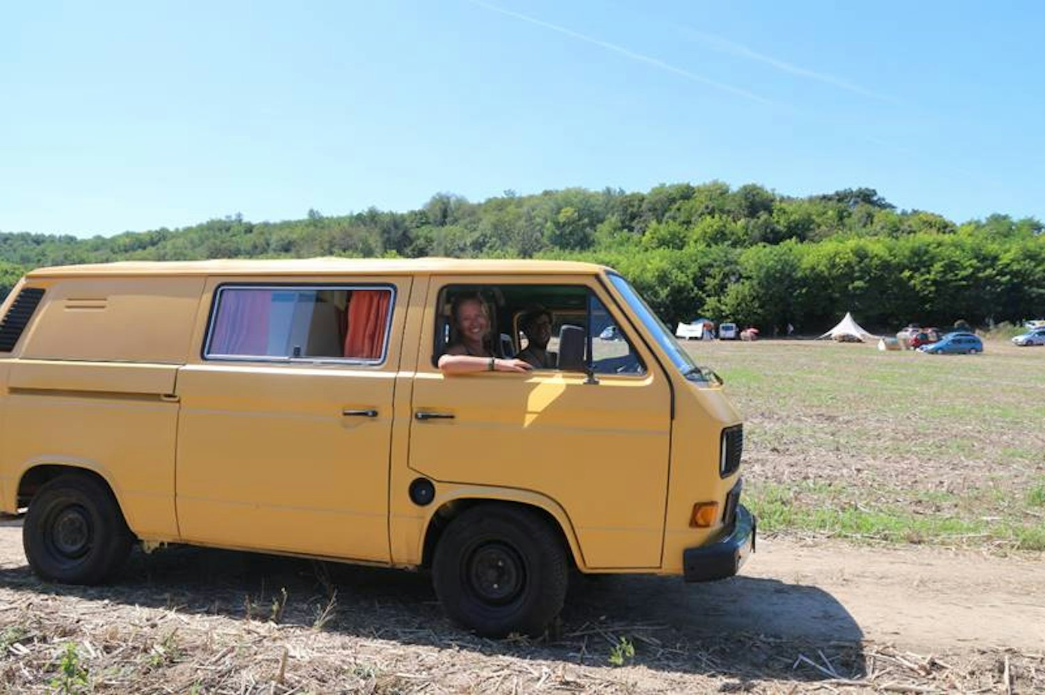 Balkan Campers customers visiting music festival in Hungary