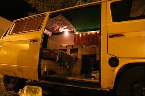 Inside look into VW T3 bus from Balkan Campers