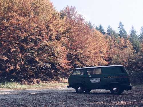 Balkan Campers customers camping at Postojna Cave, Slovenia