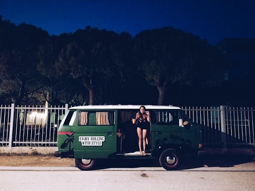 Balkan Campers customers free camping in Venice, Italy