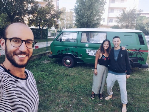Balkan Campers customers visiting friends in Ravenna, Italy