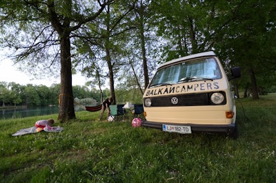 VW T3 From Balkan Campers on a road trip to Kočevje