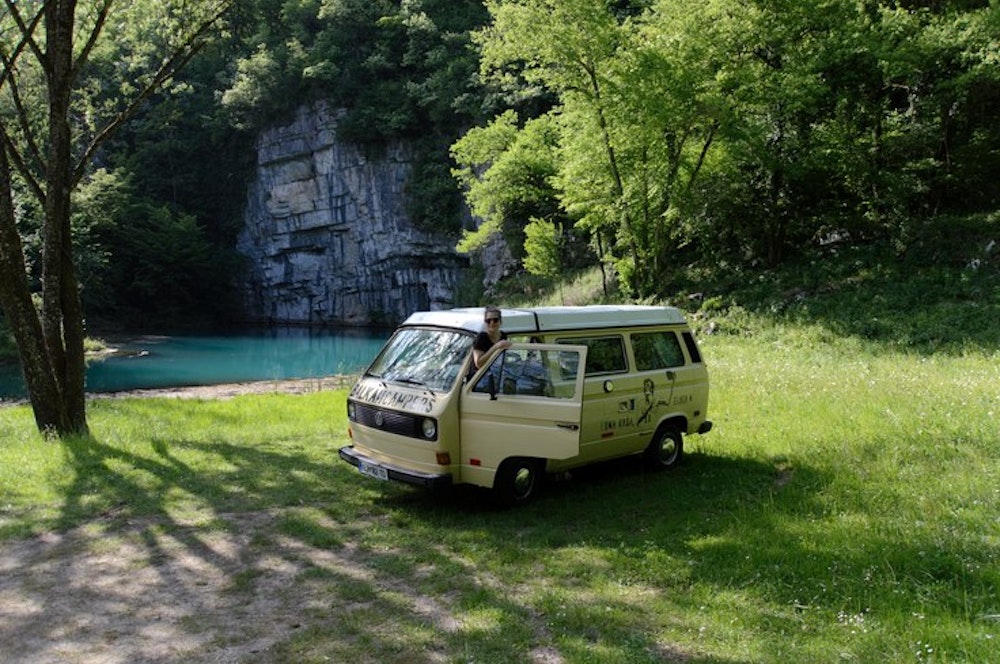Krupa river spring visit by Balkan Campers customers