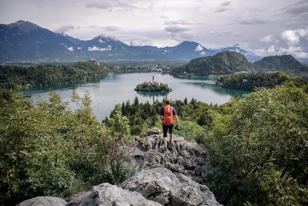 View of Lake Bled from Ojstrica Balkan Campers