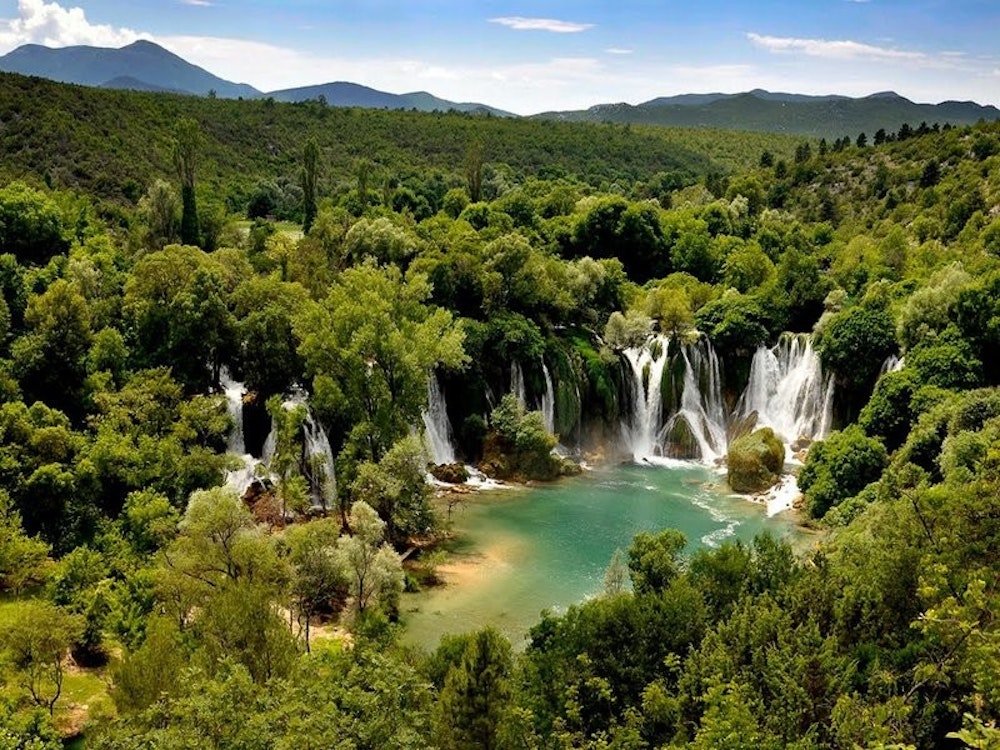 beautiful Kravice Waterfall in Bosnia and Herzegovina