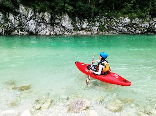 Crystal clear Soča river kayak adventure