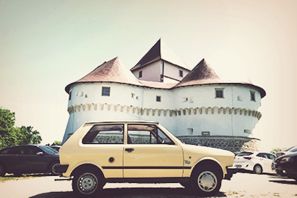 Yugo car adventure in Zagreb, Croatia