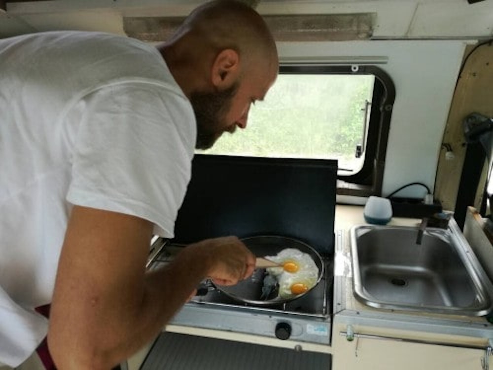 Kitchen in VW campervan from Balkan Campers