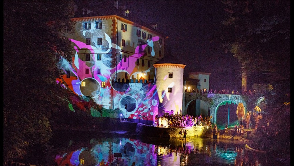 Floating Castle music festival Grad Snežnik, Slovenia