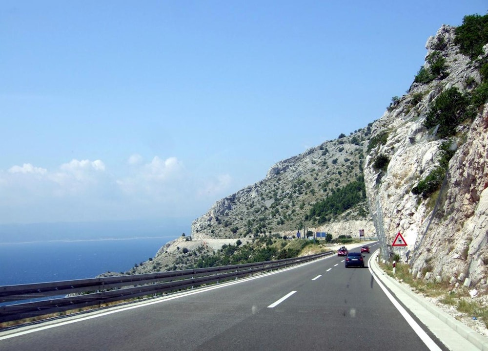 Beautiful views on Adriatic coast highway, Croatia
