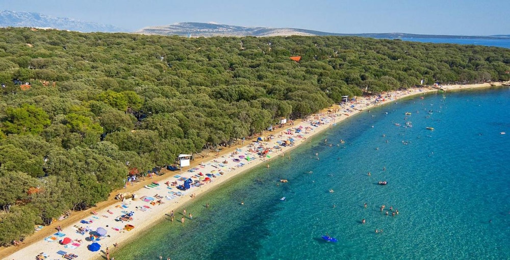 Beautiful Straško Campsite on island Pag, Croatia