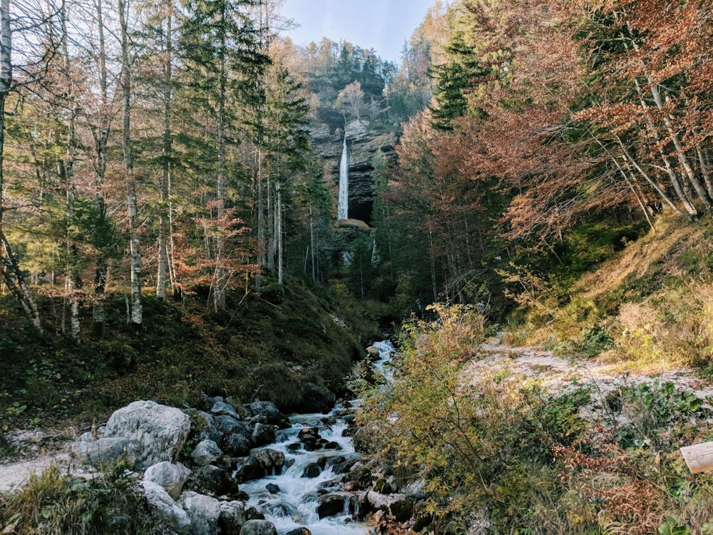 Beautiful Peričnik Waterfall in Julian Alps, Slovenia