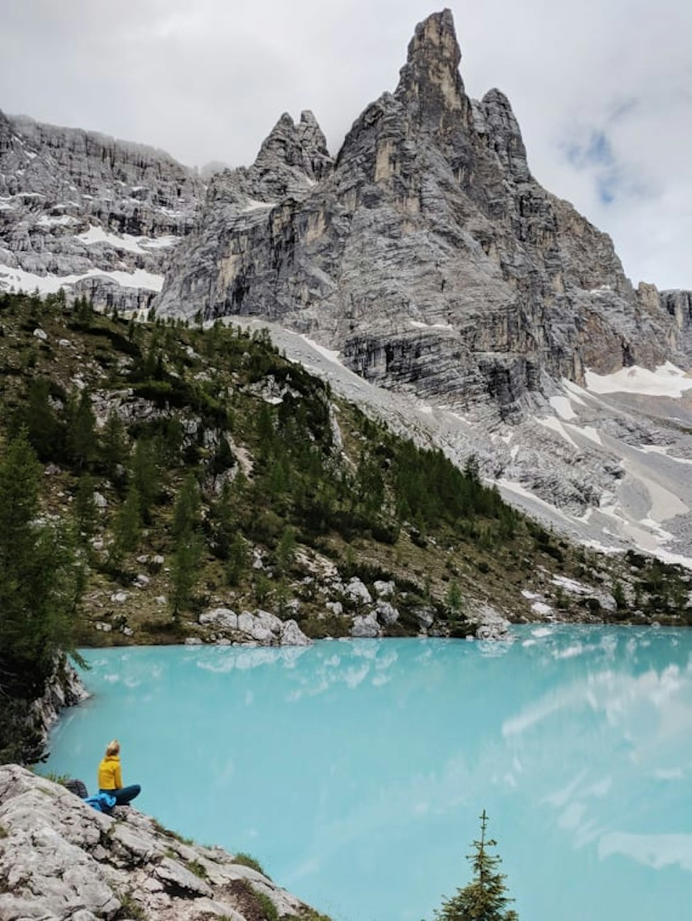 Beautiful Lake Sorapis in the Italian Dolomites