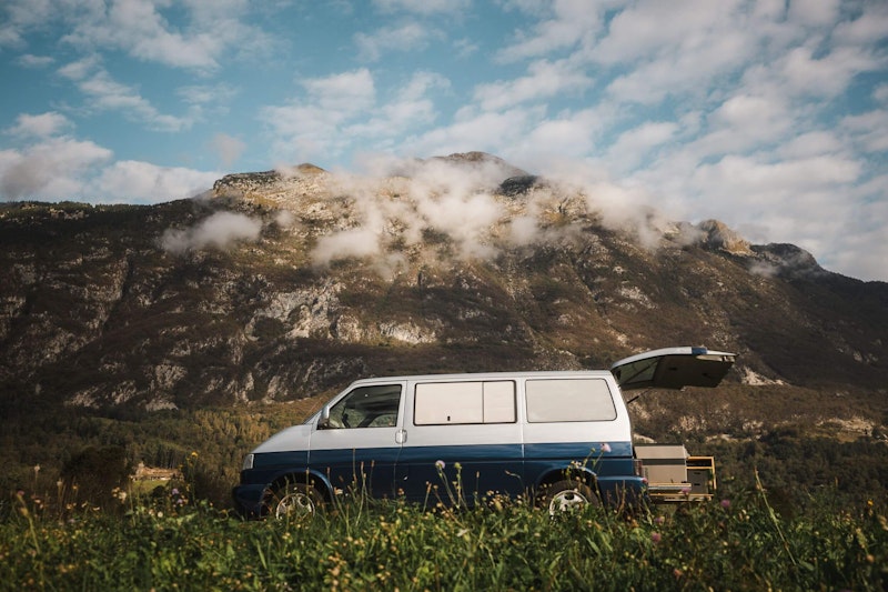 Side view of VW T4 Campervan Vrbas from Balkan Campers