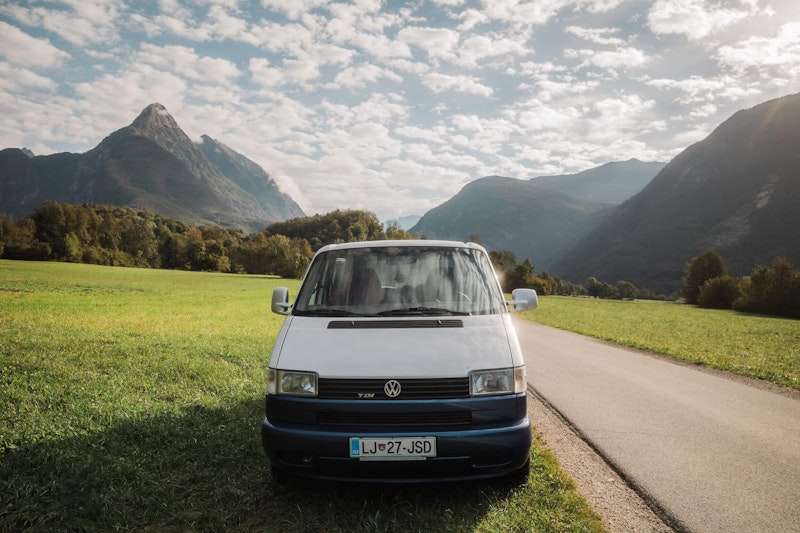 VW T4 Campervan Vrbas in Soča Valley, Slovenia