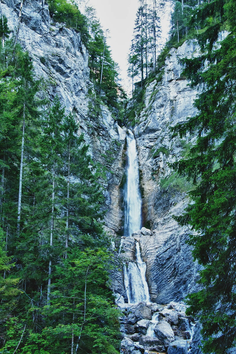 Beautiful Martuljek Waterfalls in Triglav National Park, Slovenia
