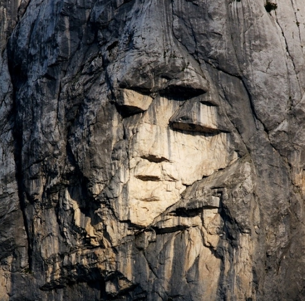 A face of a girl (Ajdova deklica) in Prisank mountain, Slovenia