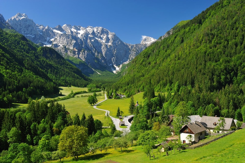 Beautiful Solčava road, North Slovenia
