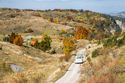 Beautiful scenic roads in Montenegro