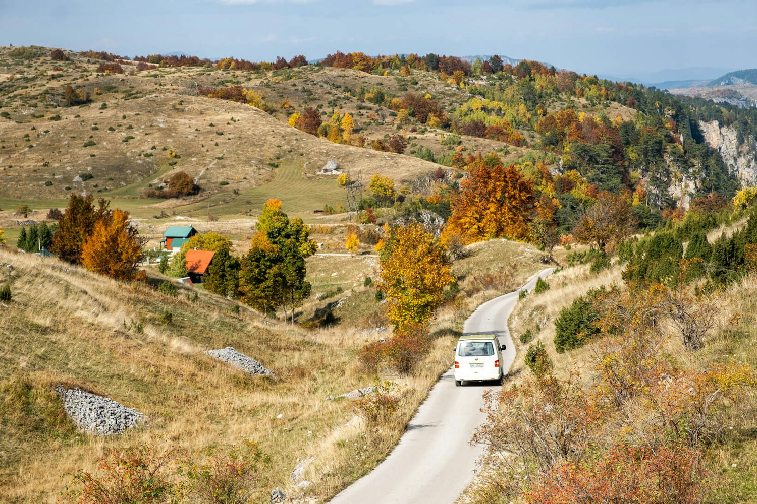 Beautiful scenic roads in Montenegro