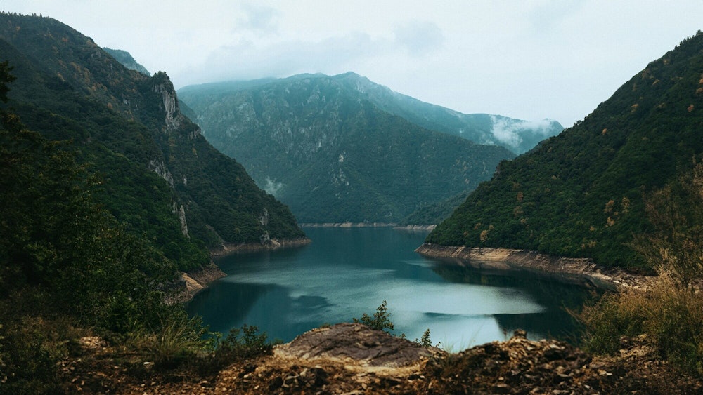 Beautiful Lake Piva, Montenegro